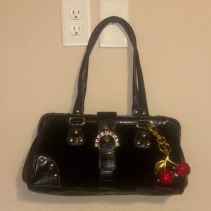 Kathy Van Zeeland fur shoulder bag